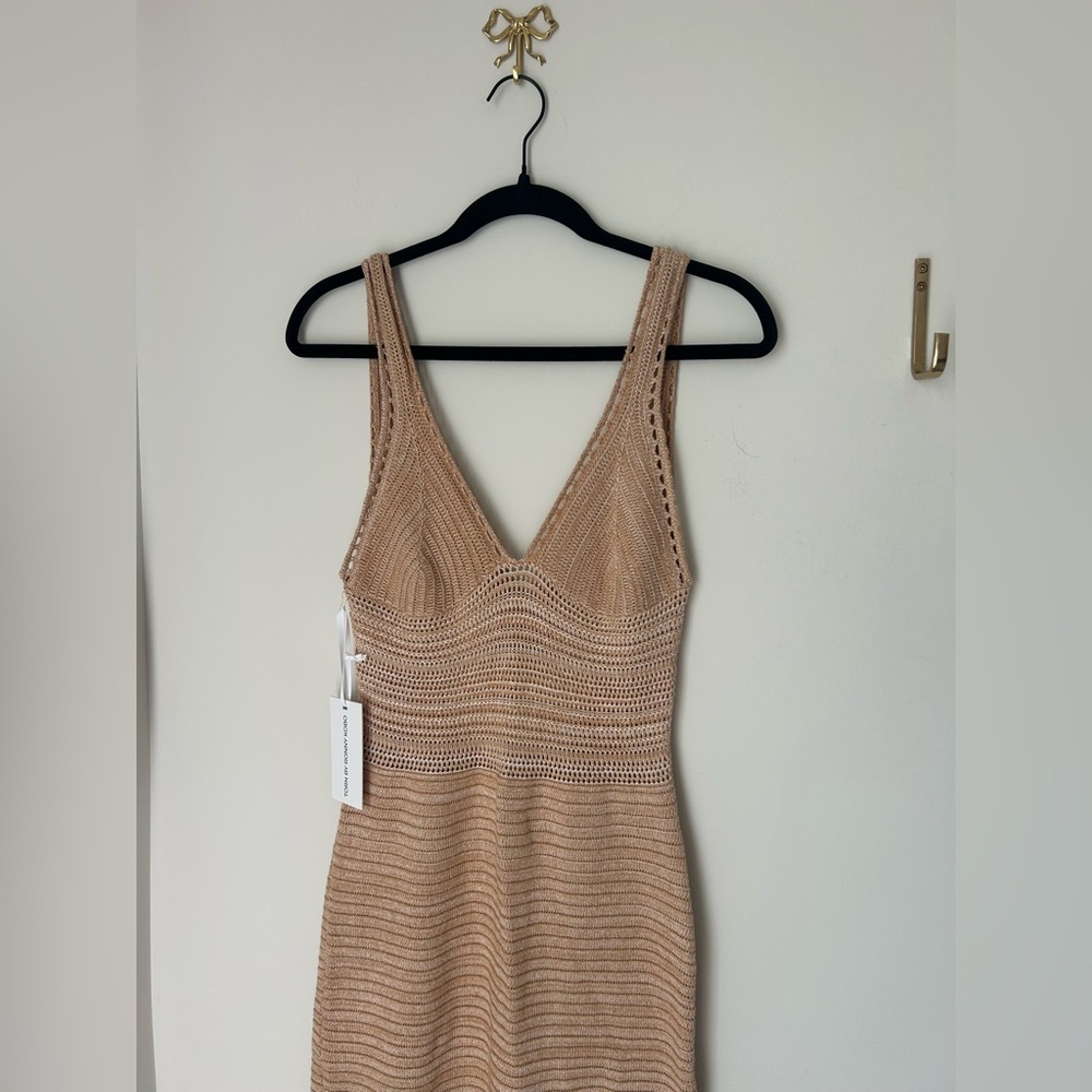 Viral Torn by Ronny Kobo Tan Open Back Maxi Dress - Picture 2 of 6